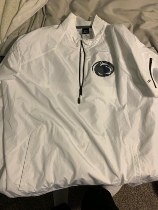 Nike Penn State Football Nittany Lions 1/4 Zip Pullover Xl Xlarge White