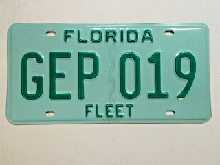 1 - Florida Fleet License Plate.  - Gep 019.