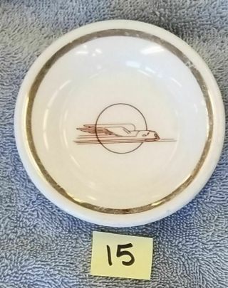 Union Pacific Railroad Winged Streamline Butter Pat Plate Dining Car China