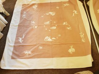 Vintage Tablecloth Northern Hotel Billings Montana Rustic Farmhouse