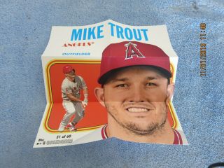 2019 Topps Heritage High Number Mike Trout Jumbo Poster 31 Of 60