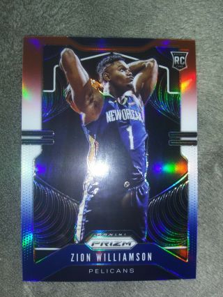Prizm Silver Rare Zion Williamson Red White And Blue Parallel Silver Ssp.