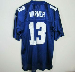Kurt Warner 13 York Giants Reebok Nfl Football Jersey Mens Size L Large