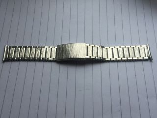 Kj Vintage Watch Bracelet - Stainless Steel - Textured Finish - Exc Cond - 18mm Ends