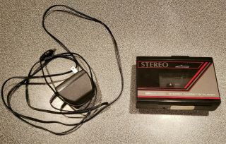Sears Sr 2000 Series Portable Cassette Player With Pwr Adapter - Perfect