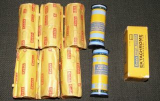 Vntg 8 Rolls Kodak Ektachrome Pro Daylight Slide Film Ep 120,  Bonus Roll Hse
