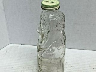 Vintage - Grapette Syrup Soda - Figural Glass Clown Bottle Bank with Lid. 3