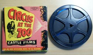 Vintage 8mm Film " Circus At The Zoo " Castle Films 5 " Reel