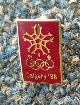Calgary 1988 Winter Olympic Games,  Canada,  Official Logo,  Vintage Pin,  Badge