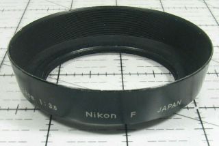 Nikon 52mm Metal Lens Hood For 2.  8cm F/3.  5 Japan