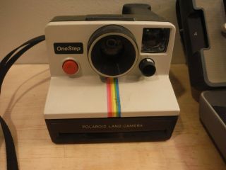 Vintage " One Step " Polaroid Land Camera With Strap.