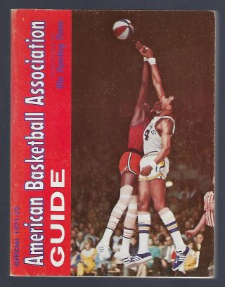 1971 - 72 Official Aba American Basketball Association Sporting News Guide