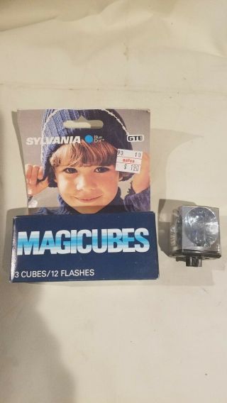 Vintage Sylvania Blue Dot Magicubes 4 Flash Cubes 16 Flashes
