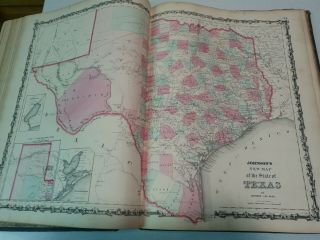 JOHNSON ' S ILLUSTRATED FAMILY ATLAS 1862 COMPLETE incl Colton Civil War Maps 3