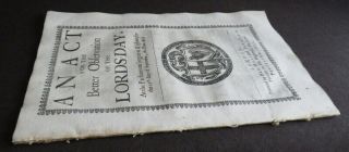 CROMWELL ACT 1657 LORDS DAY RULES Commonwealth BAN SINGING MAYPOLE DANCING ALE 2