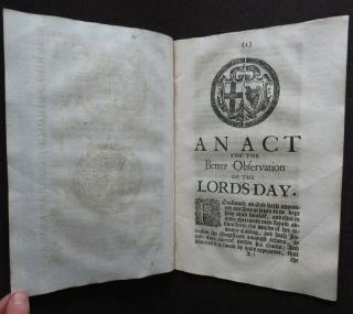 CROMWELL ACT 1657 LORDS DAY RULES Commonwealth BAN SINGING MAYPOLE DANCING ALE 3