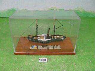 Vintage Model Ship In Perspex Case P&o Line First Steamer William Fawcett 1700