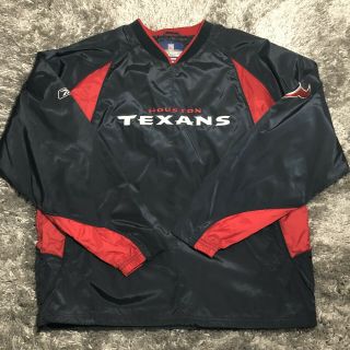 Reebok Nfl Team Issued Houston Texans On Field Pullover Jacket Size Large