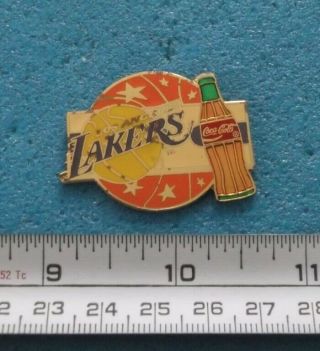 Los Angeles Lakers Nba Basketball Logo Coca - Cola Pin E483