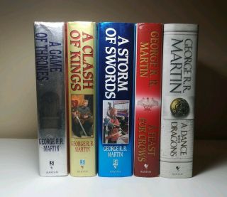 George R.  R.  Martin - A Game Of Thrones Set All 1st Edition,  1st Printing Signed