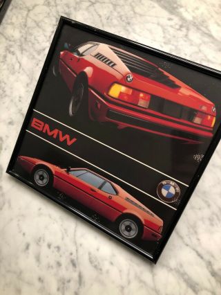 Bmw M1 Sports Car Classic Framed Poster 11.  5”x11.  5”