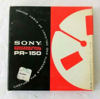 Sony Pr - 150 Professional 5 " Recording Tape 1/4 Inch X 900 Feet Reel