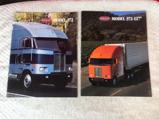 2 Rare Peterbilt Trucks Model 372 Dealer Sales Brochure