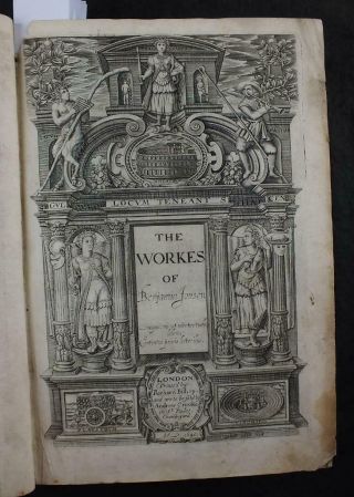 1640 Workes Of Benjamin Jonson,  Drama Plays Theatre,  Folio,  Beaumont Association