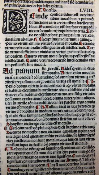 Post Incunable Saint Thomas Aquinas,  Summa Sacrae Theologiae Venice 1506/8 Folio