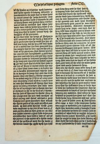 Jacobus De Voraigne,  Wynkyn De Worde / Leaf From The Golden Legend 1498