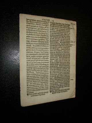 1538 - RARE - Miles COVERDALE Bible Leaf - Title Page toThe Book of Jude - 3rd John 2