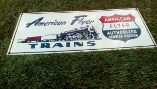 American Flyer Trains Authorized Service Station Porcelain Advertising Sign