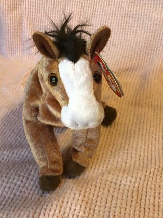 Ty Beanie Babies Retired Vintage 2000 Golden Brown Horse Oats
