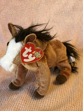 Ty Beanie Babies Retired Vintage 2000 Golden Brown Horse Oats 2