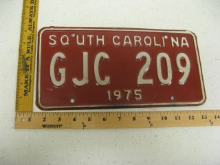 1975 75 South Carolina Sc License Plate Tag Gjc 209