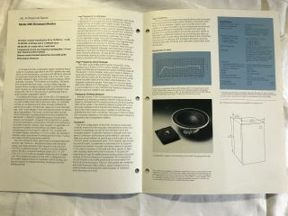 brochure for the JBL Model 4301 Broadcast monitor 3