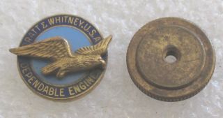 Vintage Pratt & Whitney Aircraft Company Dependable Engines Service Lapel Pin