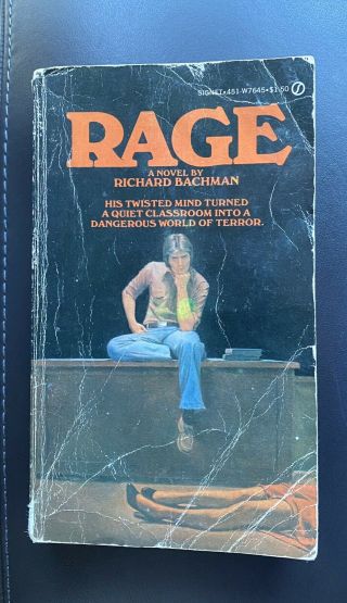 1977 Rage by Richard Bachman / Stephen King 1st Edition 1st Printing OOP 2