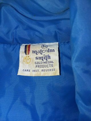 Vintage - Malcolm Smith - Blue Snap Button & Zipper - Puffer Vest - Size M 1970s 3