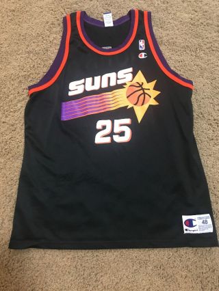 Robert Horry Black Champion Phoenix Suns Jersey Size 48 Large