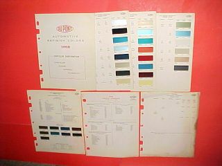 1968 Chrysler Plymouth Road Runner Dodge Charger Exterior,  Interior Paint Chips