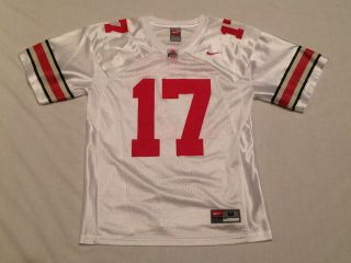 Pre - Owned Team Nike White Ohio State Buckeyes Football Jersey Youth Size Medium