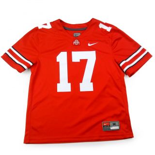 Nike Team Ohio State Buckeyes 17 Youth Size M Dri Fit Football Olave Jersey
