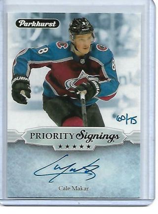 2019 / 20 Ud Parkhurst Priority Signings Cale Makar Auto 60/75