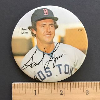 Fred Lynn,  Boston Red Sox (1978) 3 " Vintage Baseball Pin - Back Button