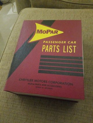 Mopar Parts List Glasses Vol.  I - Ii 5 Total Passenger Car Faux Books