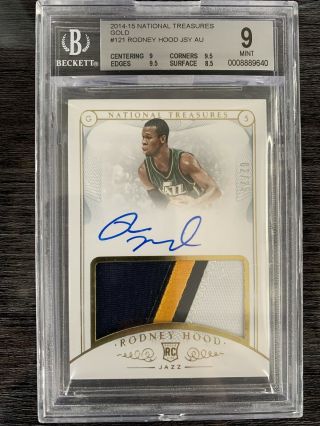 2014 - 15 National Treasures Rodney Hood Auto/patch/rc 2/25 Bgs 9/10