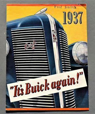 1937 Buick Straight Eight Sales Brochure 8 Pages 11 " X 8.  25 " 37bu