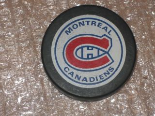 Montreal Canadiens Puck Blank Back 1980 