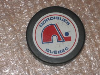 Quebec Nordiques Puck Blank Back 1980 